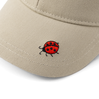 Kids Baseball Hat - Natural / Ladybug - (Girls 2-6/7y)