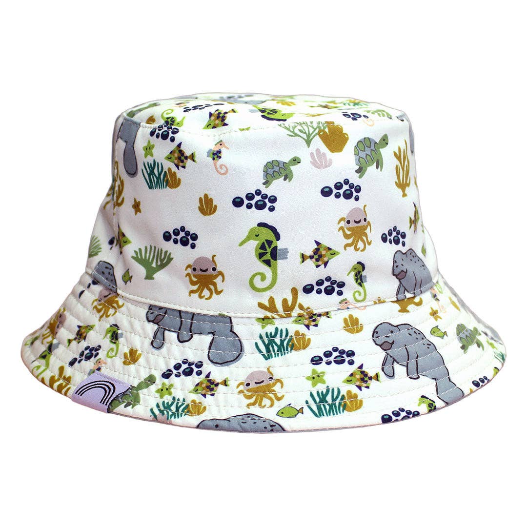 Manatee Kids Bucket Hat Reversible Style