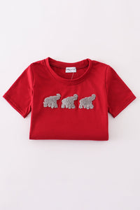 Alabama elephant french knot top