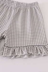 Alabama elephant french knot ruffle shorts set