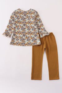 Halloween camouflage applique pants set