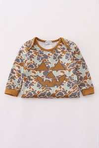 Halloween camouflage applique romper