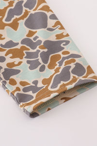 Halloween camouflage applique mom top