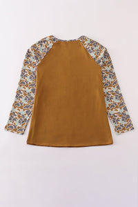 Halloween camouflage applique mom top