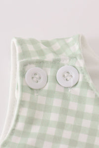 Sage turkey embroidery gingham jonjon