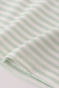 Sage turkey applique stripe top