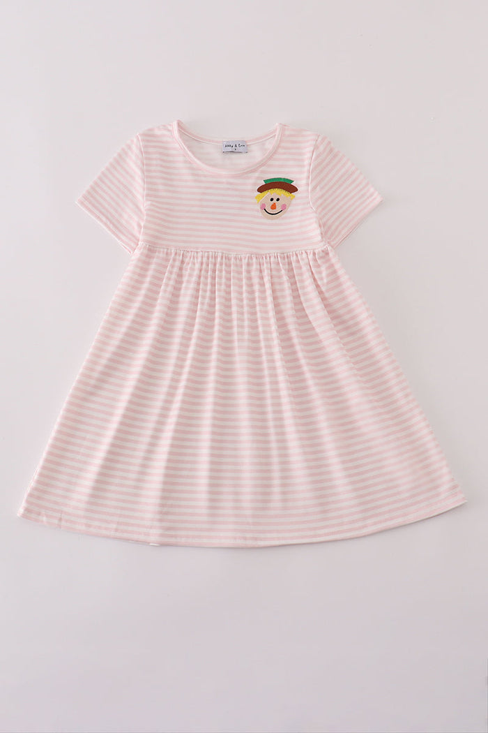 Scarecrow embroidery stripe dress