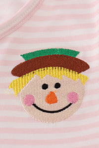 Scarecrow embroidery stripe dress