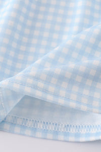 Gingham star embroidery set