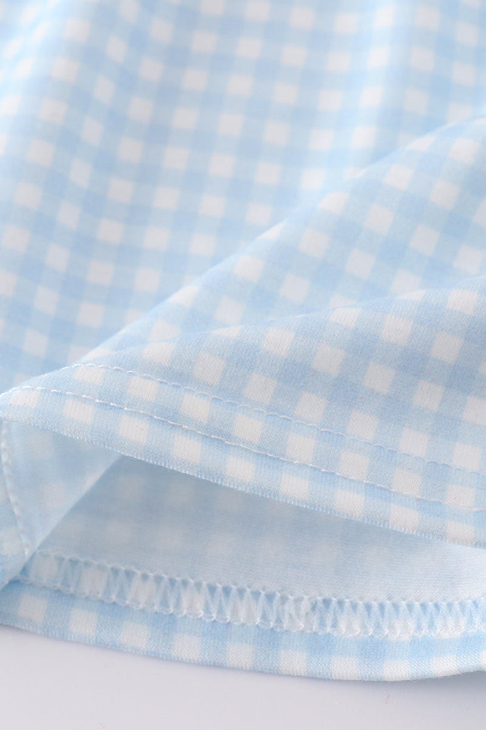 Gingham star embroidery set