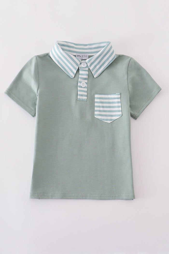 Sage stripe button down shirt