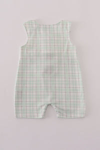 Green plaid sea shell french knot jonjon