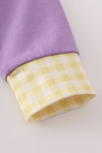 Purple LSU embroidery pants set