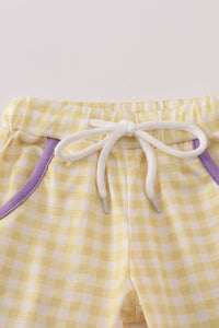 Purple LSU embroidery pants set