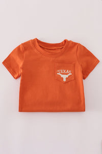 Rust Texas embroidery romper