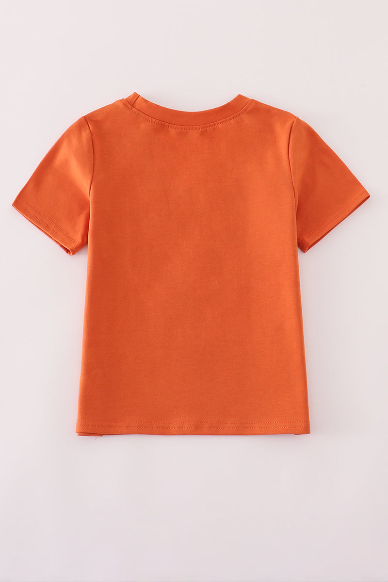 Rust Texas embroidery top