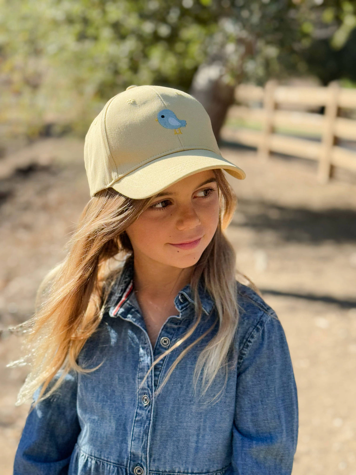 Kids Baseball Hat - Birdie Chick Patch - (Yellow 2-6/7y)