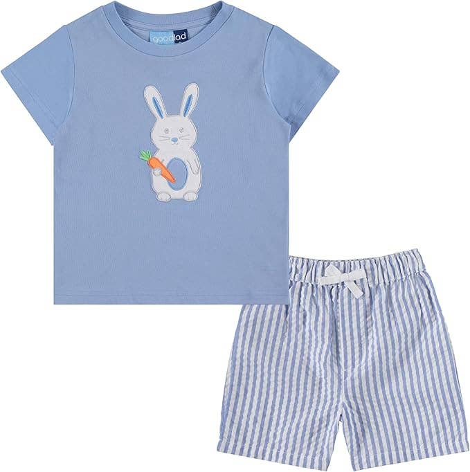 Toddler Boys Appliqued Bunny Short Set