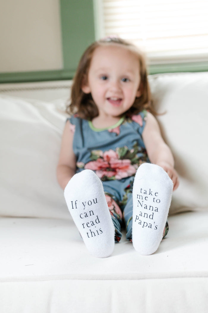 Take Me to Nana and Papas Baby Socks | Gifts for Grandparent