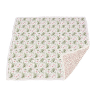 Silver Pink Orchid and Little Leopard Newcastle Blanket