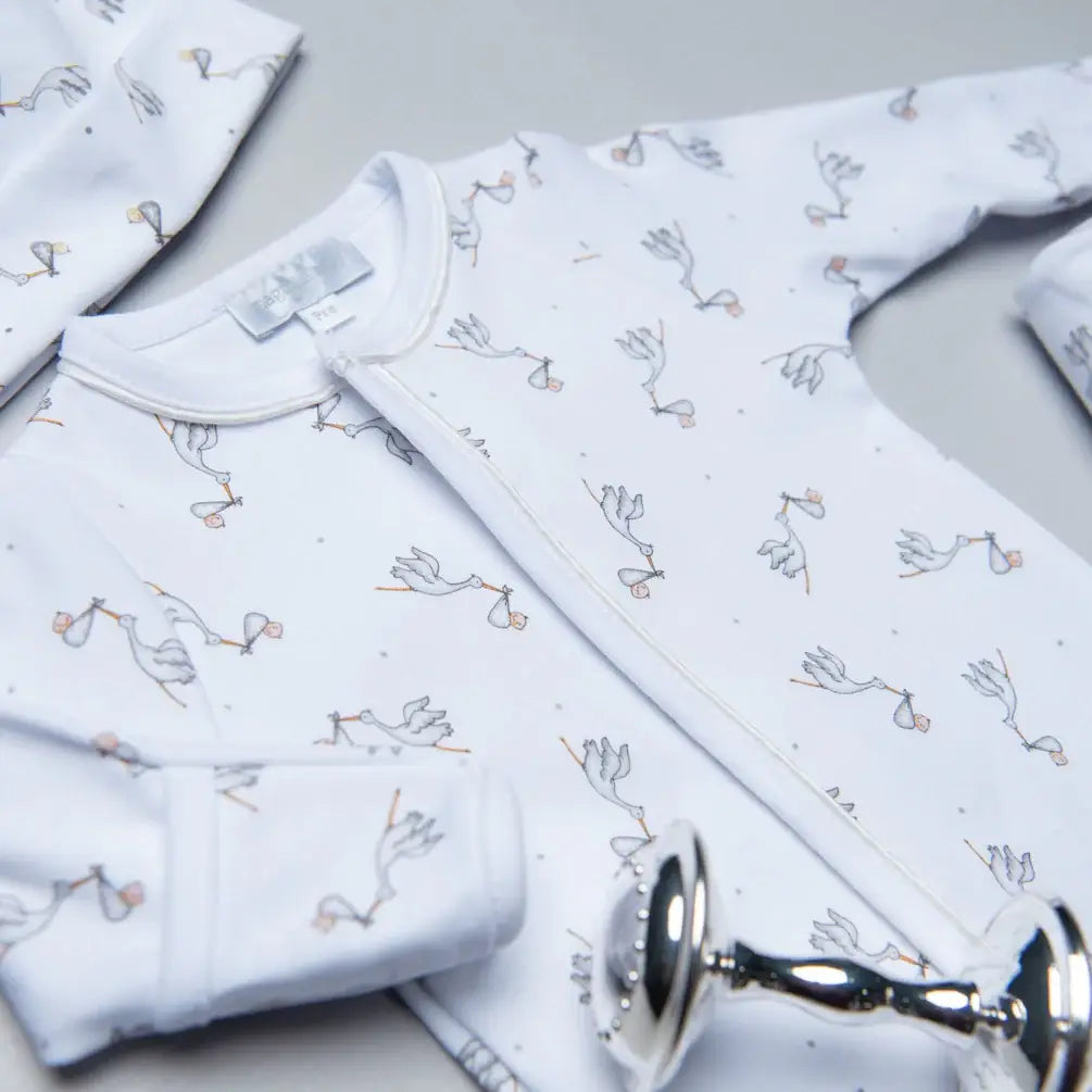 Worth the Wait Printed Footie - Grey