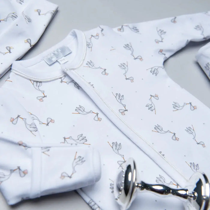 Worth the Wait Printed Footie - Grey