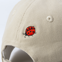 Kids Baseball Hat - Natural / Ladybug - (Girls 2-6/7y)