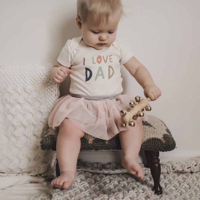 Baby graphic bodysuit | love dad