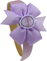Easter Egg on Grosgrain Hair Bow Satin Arch Headband