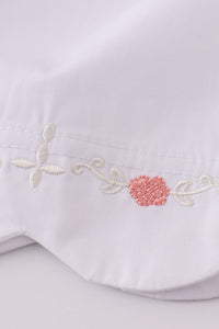 Premium white floral embroidery set
