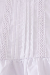 Premium white floral embroidery bloomer set