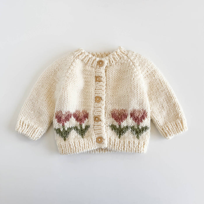 Tulip Flower Cardigan Baby Kid Fall Spring Sweater Apparel