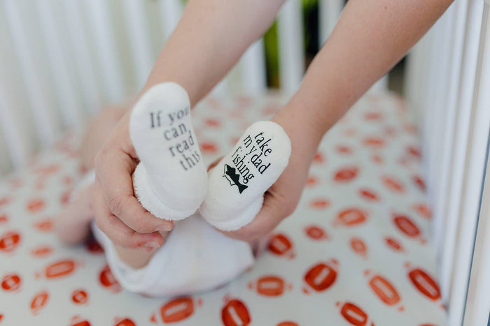 Take My Dad Fishing Baby Socks | Gifts for Dads