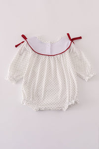 Maroon Alabama embroidery dot bubble