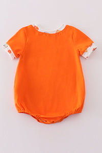 Orange clemson embroidery boy bubble