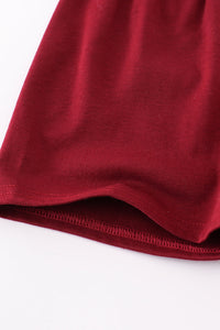 Maroon Mississippi applique stripe set