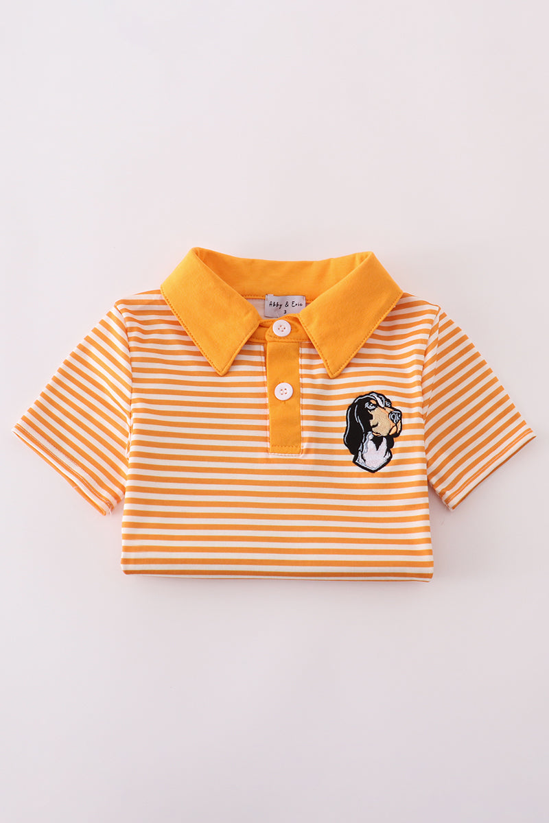 Orange tennessee applique stripe shirt