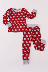 Alabama roll tide elephant print bamboo pajamas set