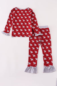 Alabama roll tide elephant print bamboo pajamas set