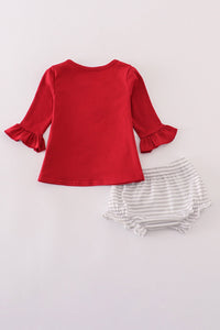 Alabama roll tide elephant applique ruffle bloomer set