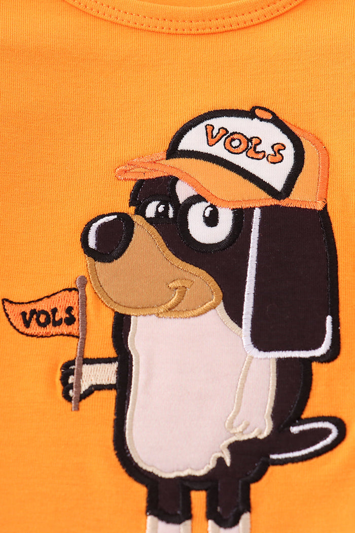 Orange Tennessee go vols applique bloomer set