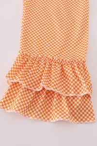 Orange Tennessee go vols applique ruffle pants set