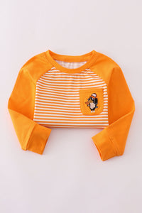Orange Tennessee go vols applique stripe top