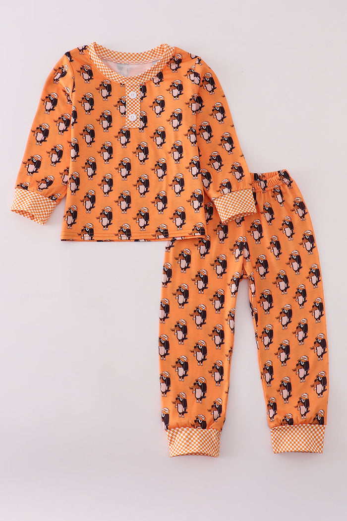 Orange Tennessee go vols print pajamas pants set