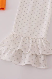 Orange Tennessee go vols embroidery ruffle pants set