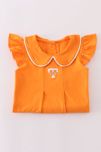 Orange Tennessee go vols embroidery ruffle pants set