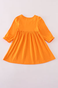 Orange Tennessee go vols embroidery ruffle dress