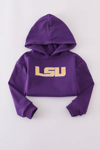 LSU glitter hoodie top