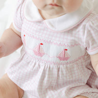 Ahoy Baby Classics Smocked Bubble - Pink