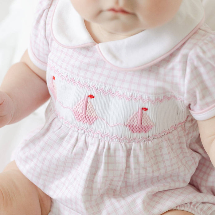 Ahoy Baby Classics Smocked Bubble - Pink